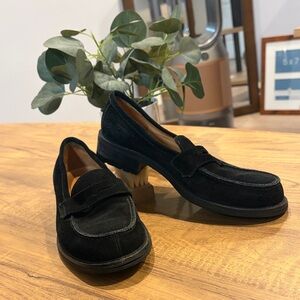Vintage Coach Whitnie black suede loafer. Size 7.5 B